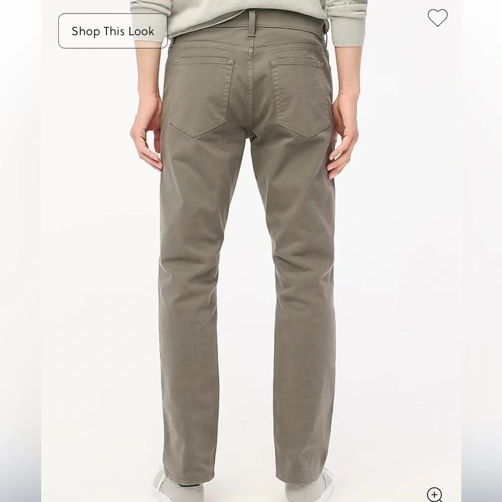 J crew dusty charcoal Straight-fit garment-dyed five-pocket pant